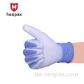 Hespax 13g Polyester Konstruktion Antistatische PU-Palmhandschuhe